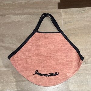 Simon Miller Light Pink Raffia Beach Bag